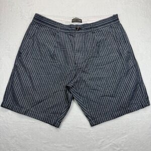 Slate & Stone Striped Shorts Pleated Casual Chino Style Linen blend Mens Size 36